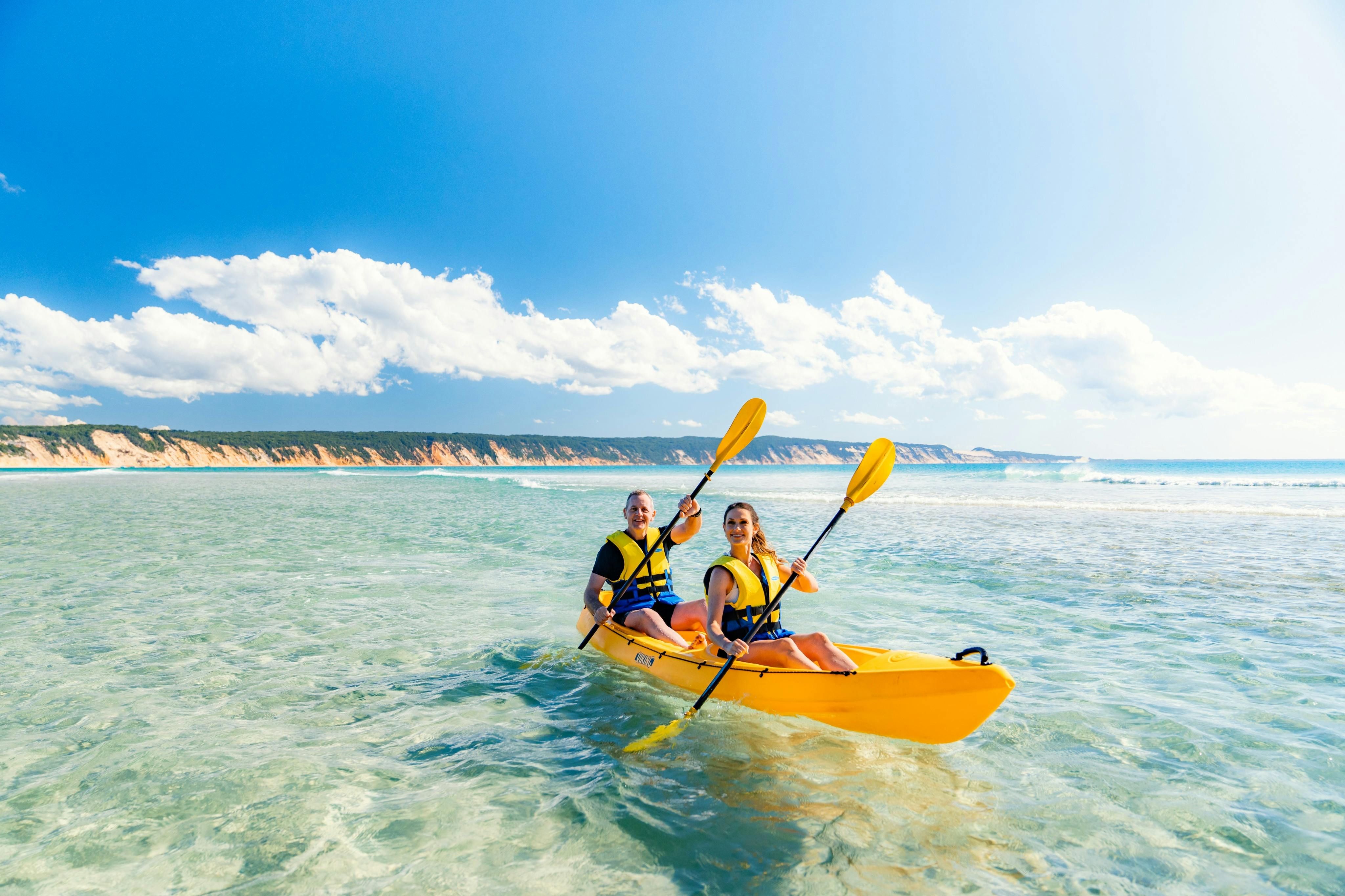 ダブル・アイランド・ポイントでカヤック体験