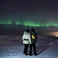 Romántica aurora boreal