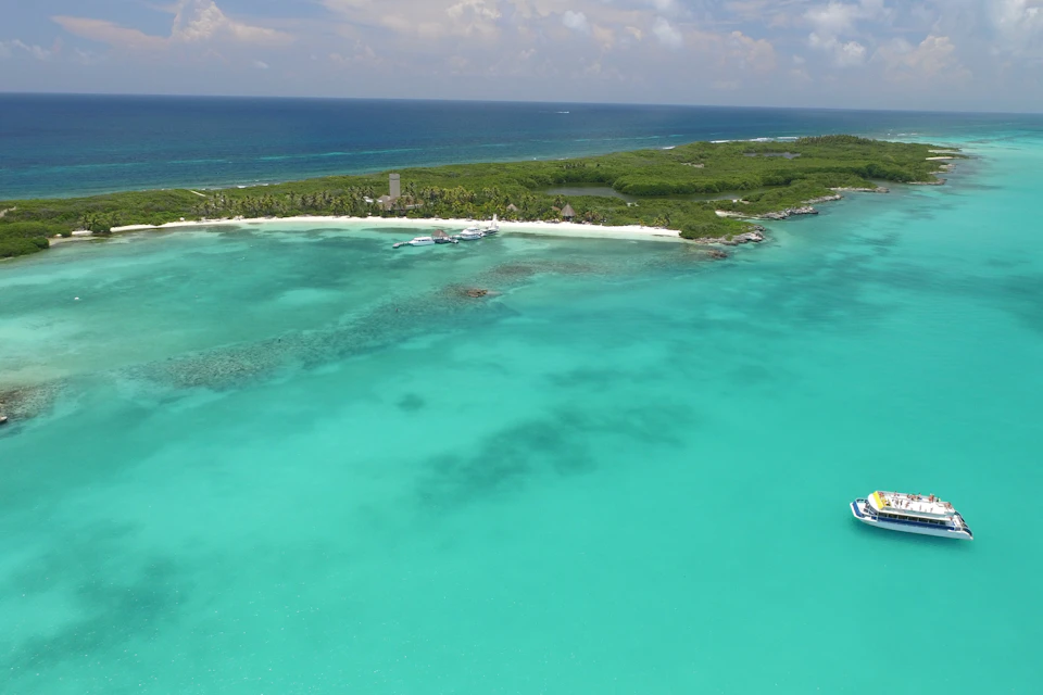 Arriving to Contoy Island