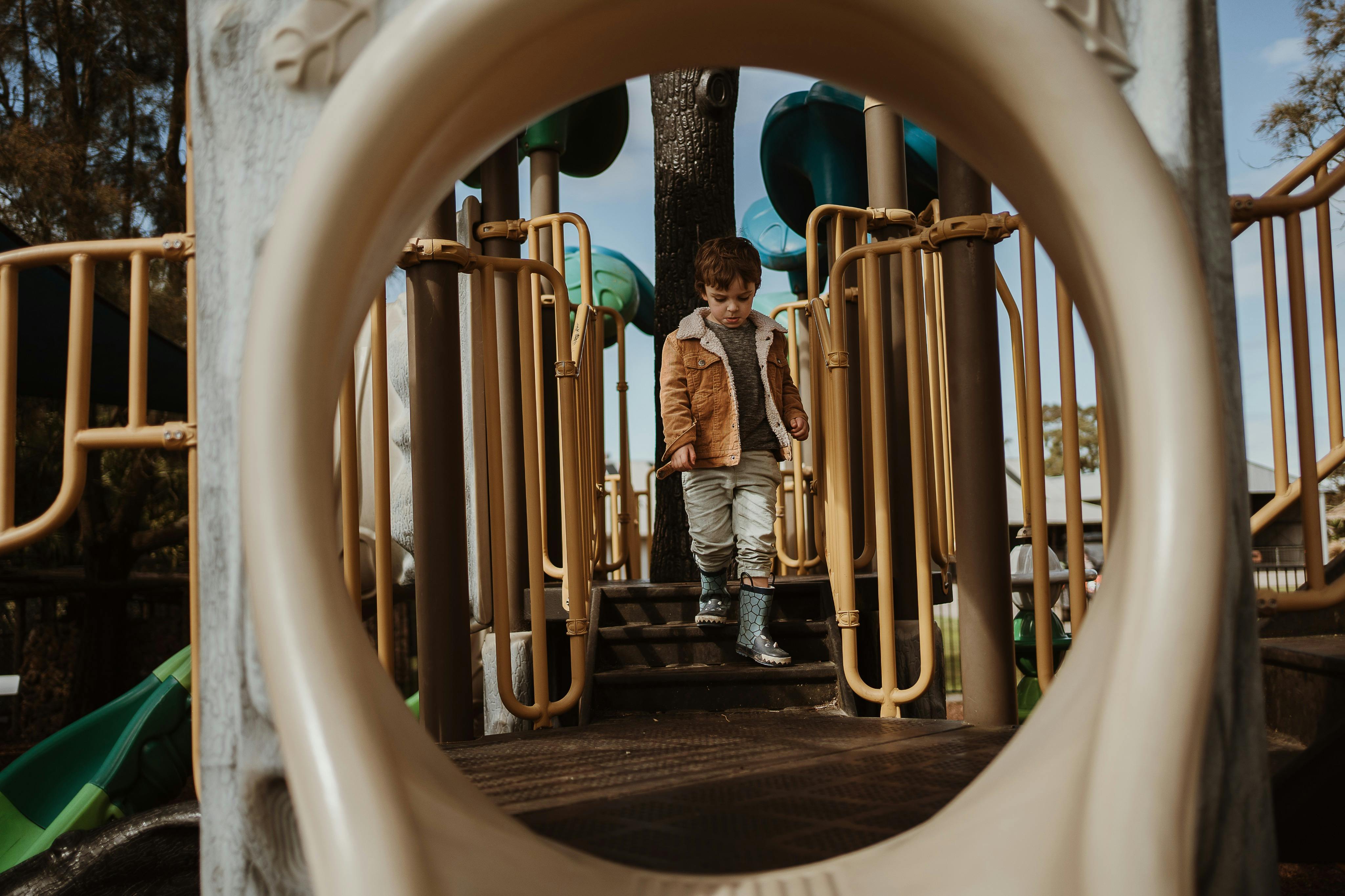 A child playing in the playground
