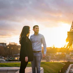 Eiffeltornet sedd från Place du Trocadero
