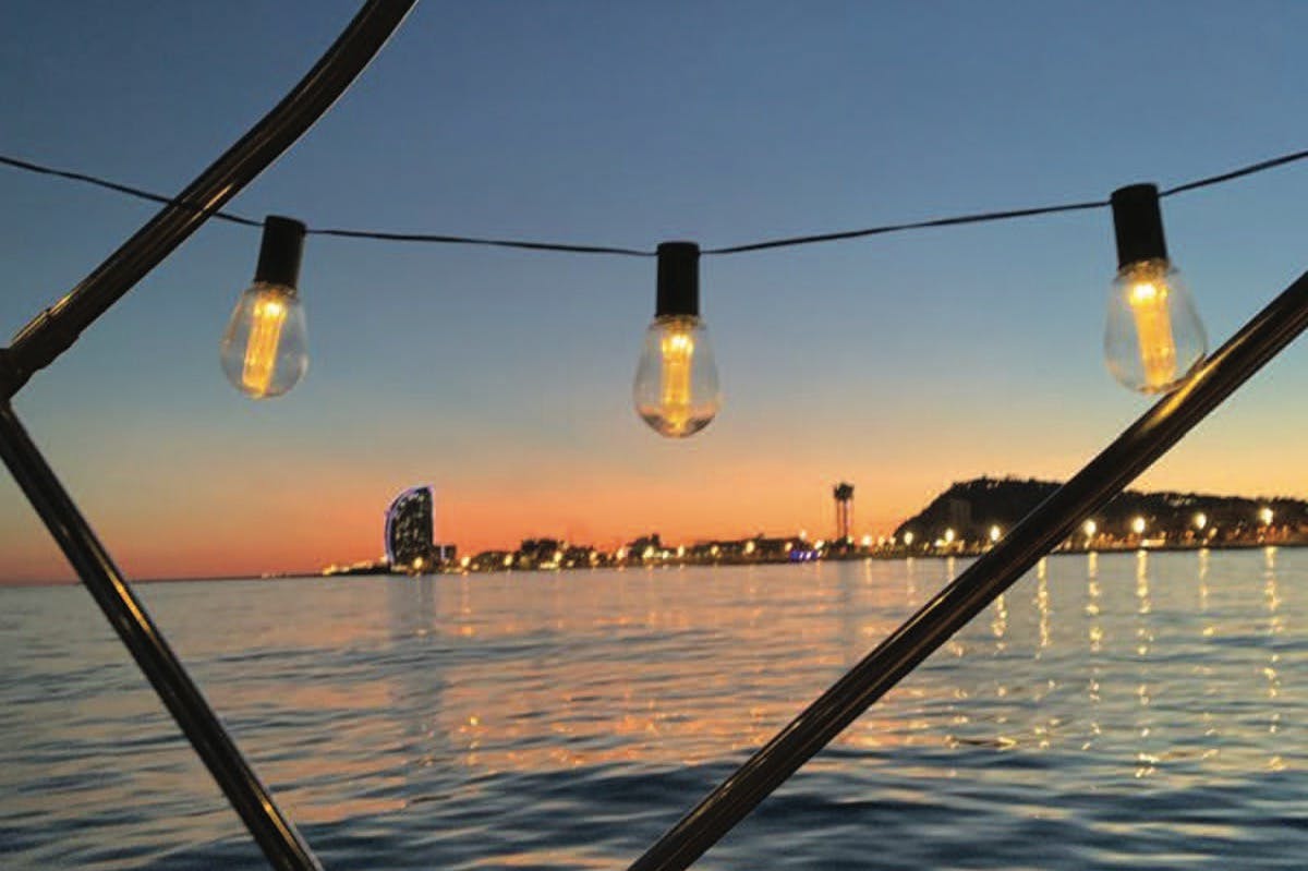 sunset on the coast of Barcelona