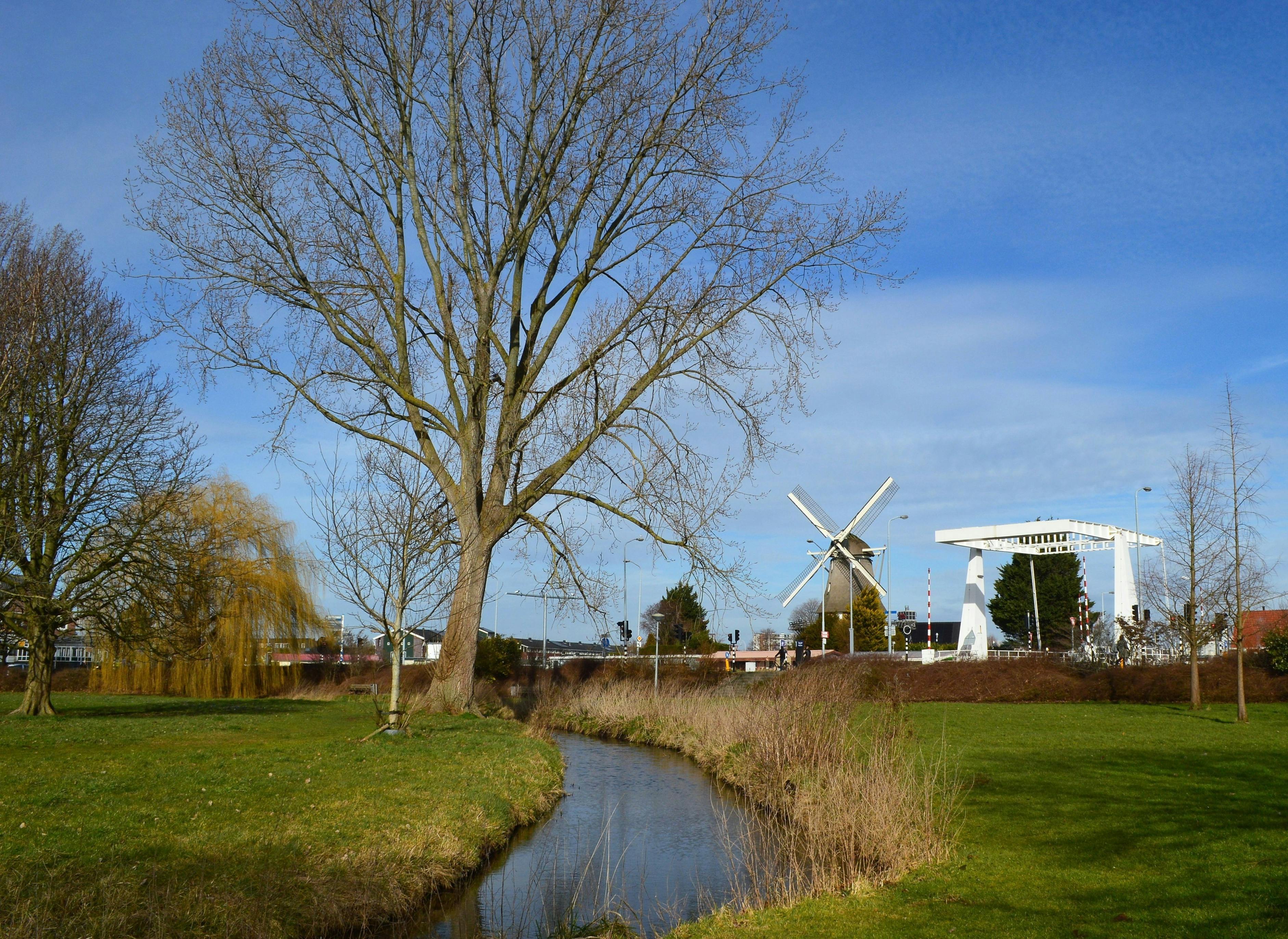 Mill of Sloten seen from Badhoevedorp