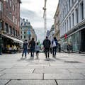 Group walking in Oslo City Center