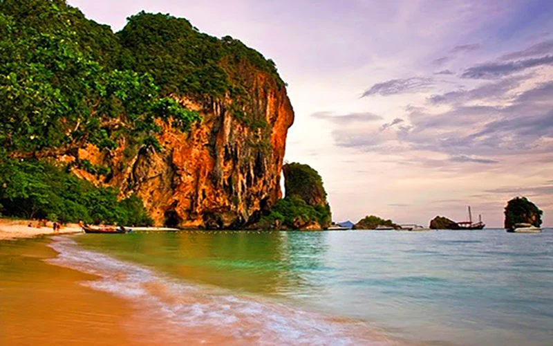Krabi: Phranang Cave Sunset Tour with Night Snorkeling by Longtail Boat