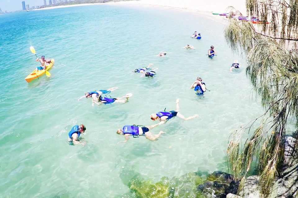 Snorkeling off the island