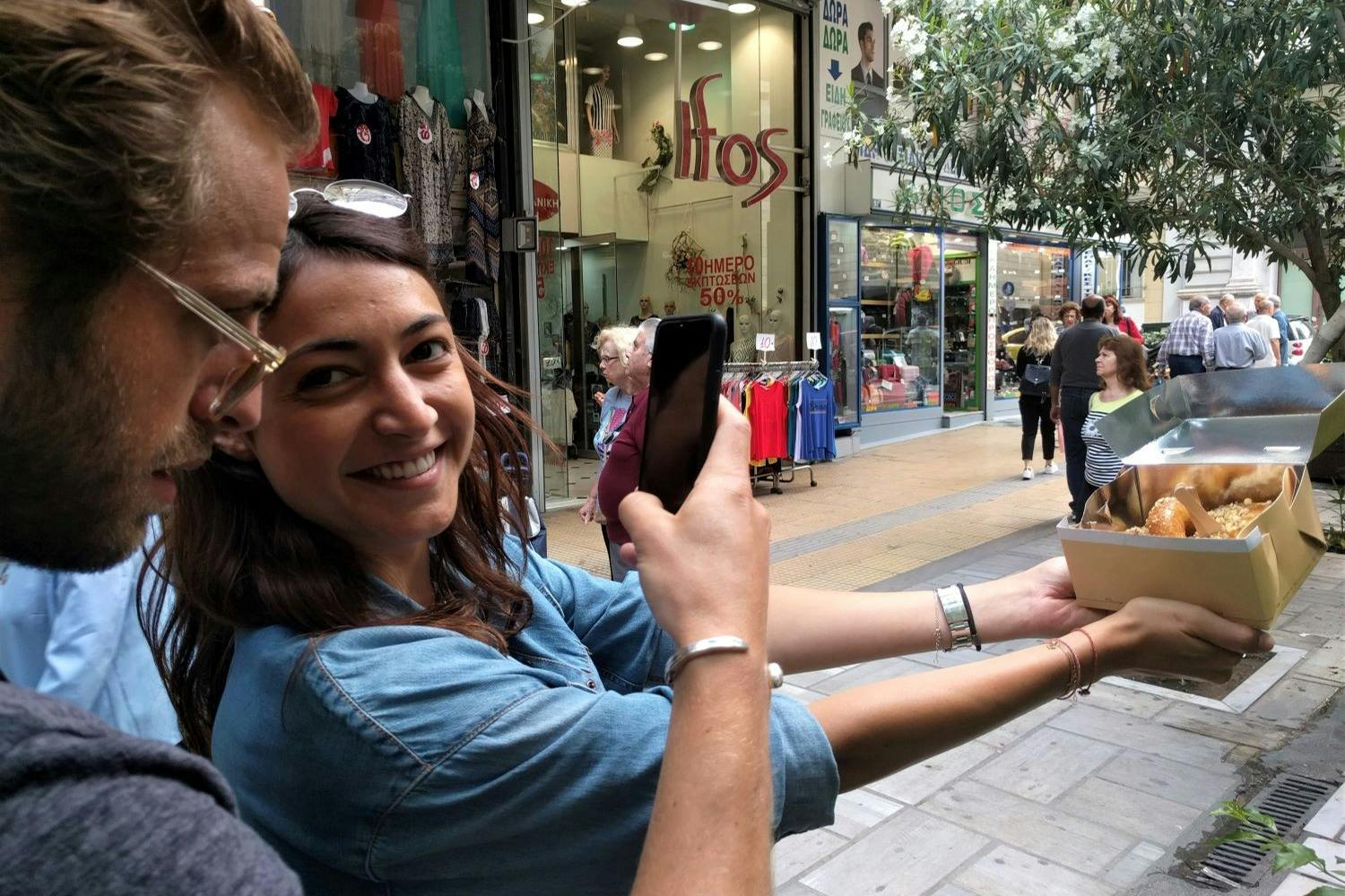 Capturing loukoumades dessert