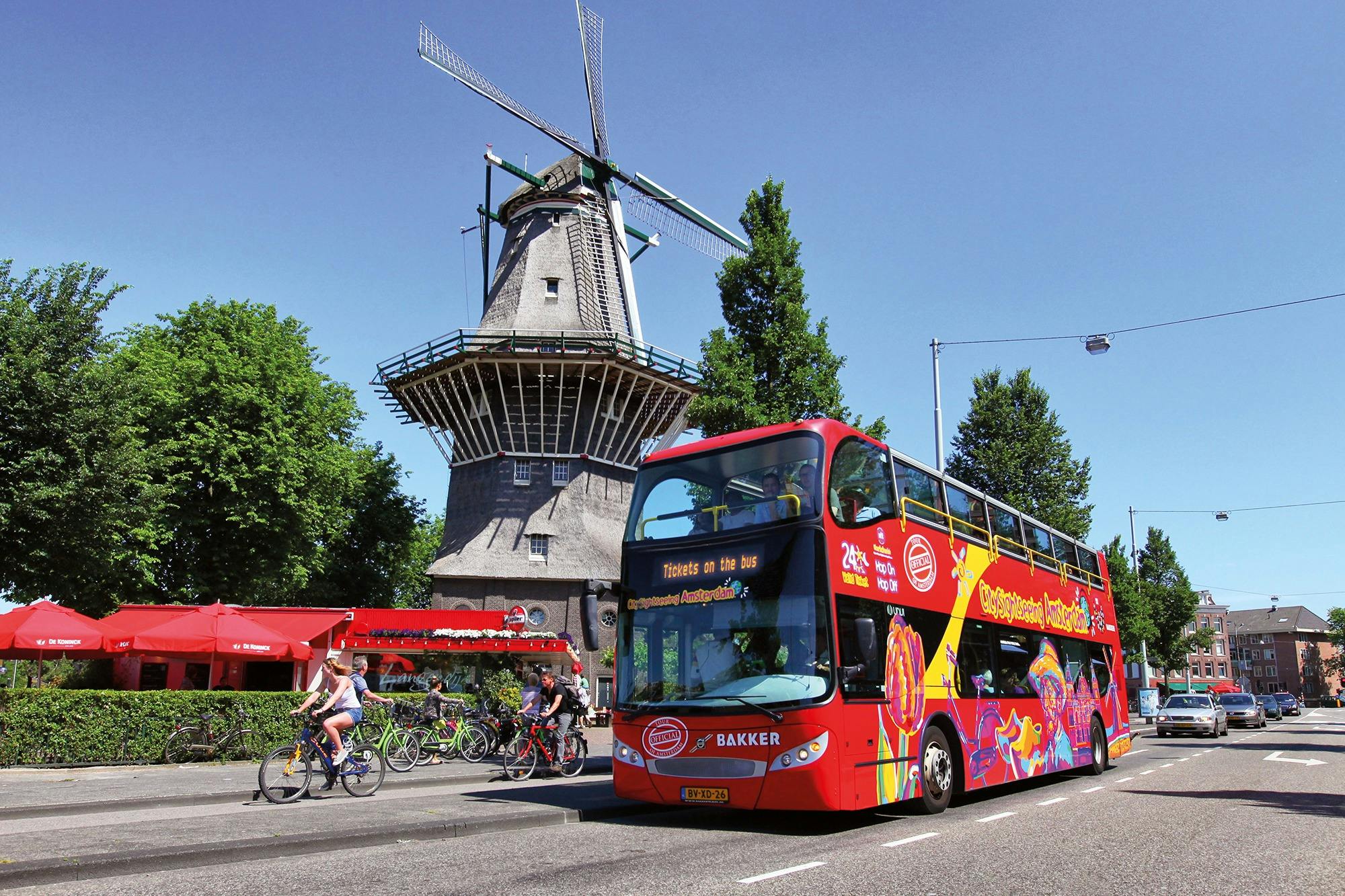 bus and windmill