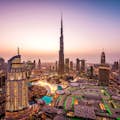 De skyline van Dubai