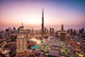 De skyline van Dubai