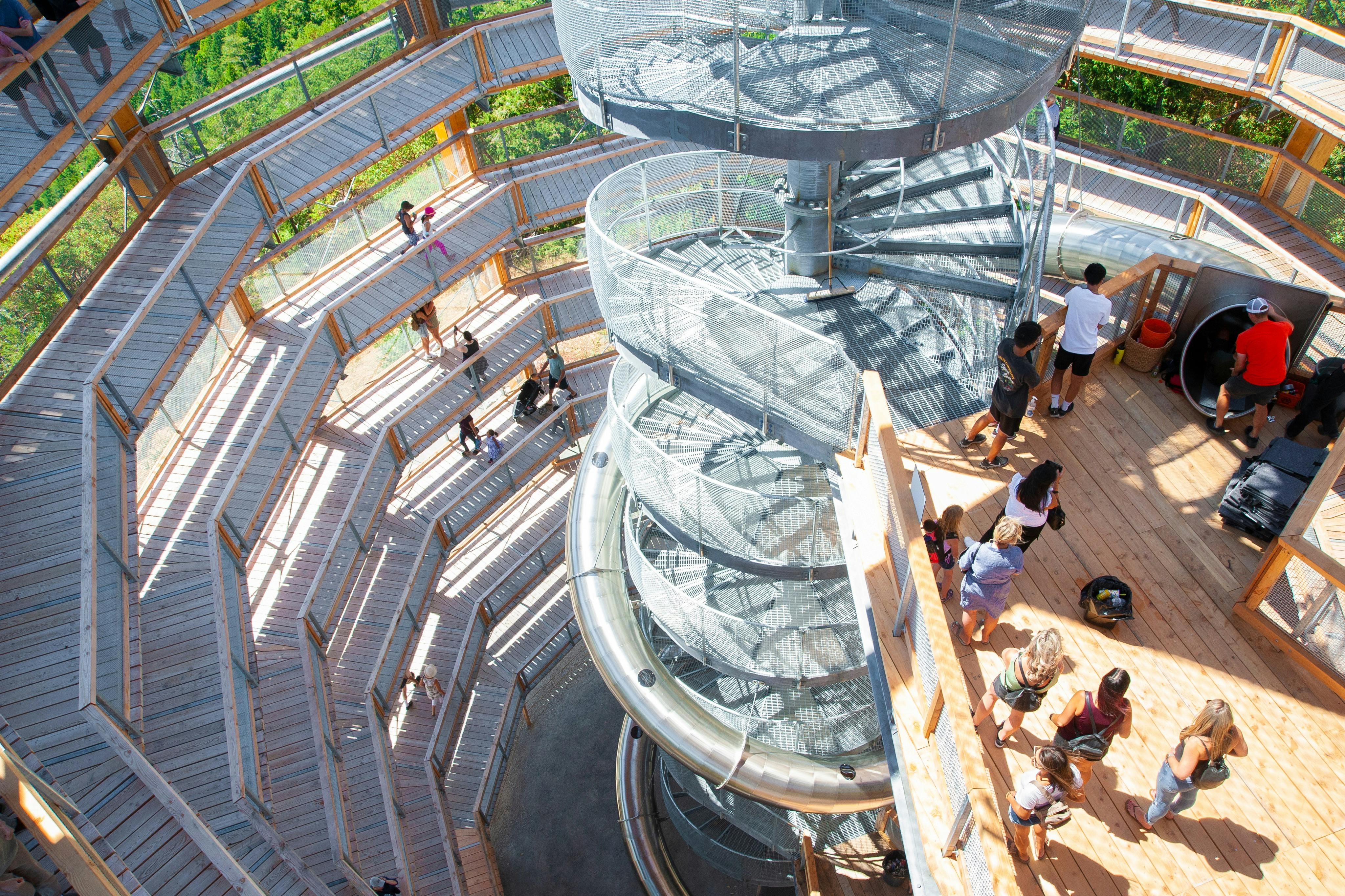 The inside of Malahat Skywalk