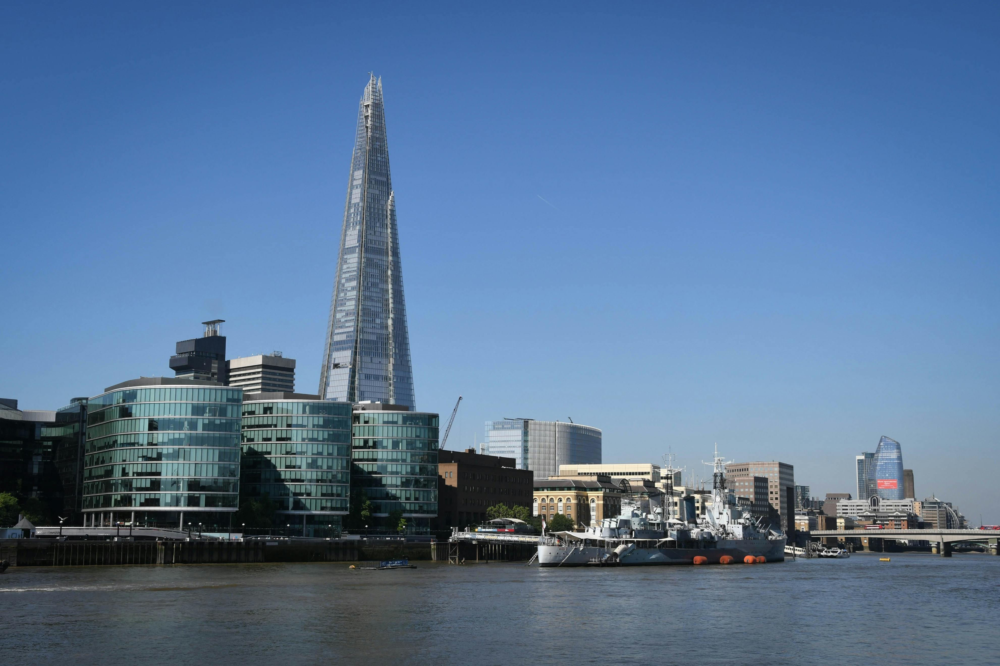 The Shard a HMS Belfast