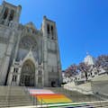 Pride steps at Grace Cathedral