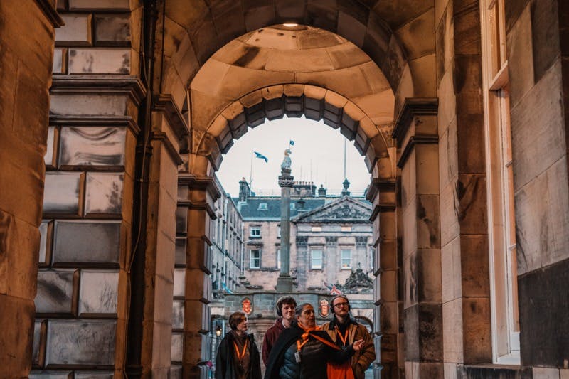 The supplier leads visitors to their next destination.