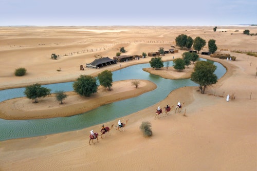 ドバイ砂漠のサファリ：アル・マルムーム・キャンプ体験＋ベドウィンのディナー＆エンターテイメント（即日発券）