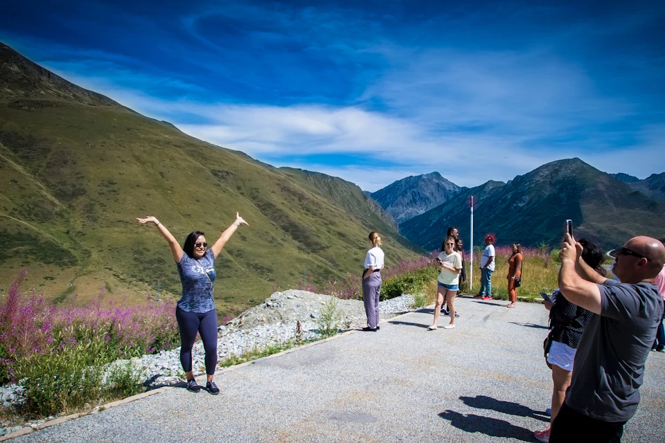 Enjoying the mountains in Andorra.