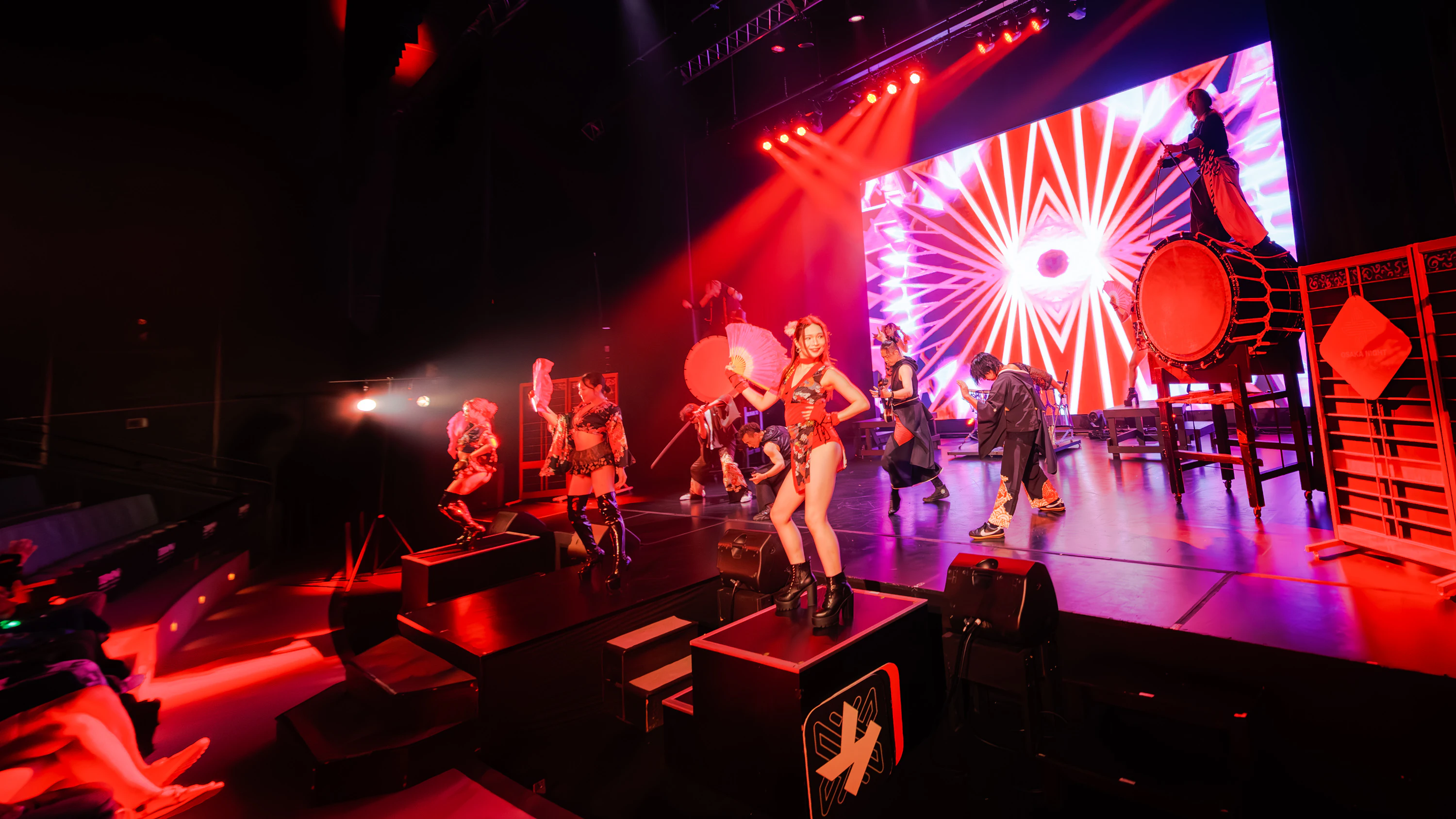 Osaka Night Fusion: Japanese Taiko Kabuki Samurai Dance Show Admission Ticket