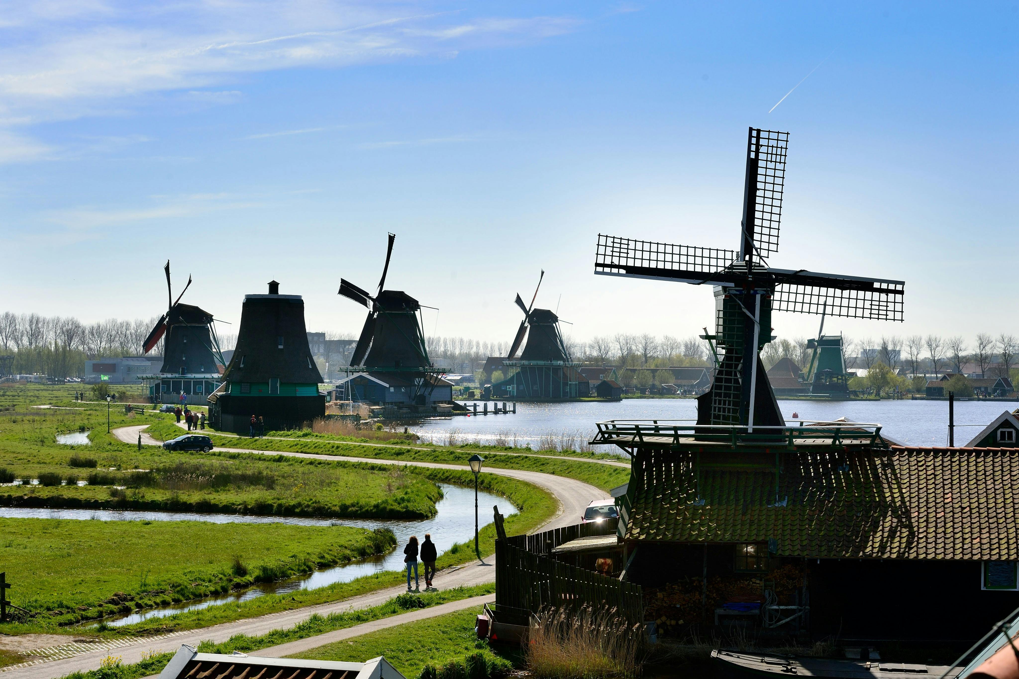 Image of windmills at Zaanse Schans