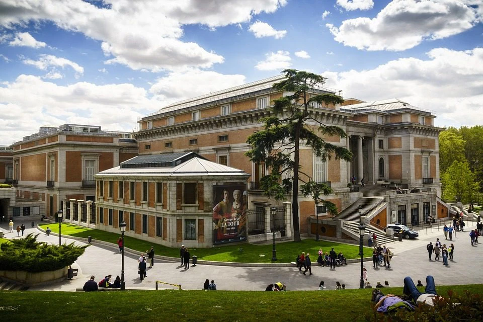 Panoramic view of the Prado Museum in Madrid.