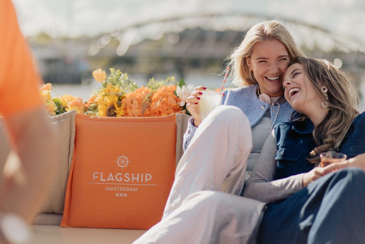 Flagship boat, crew, customer