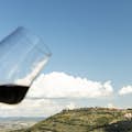 Widok na Montalcino z winiarni