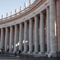 The gigantic columns of St. Peter's Basilica
