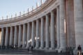 The gigantic columns of St. Peter's Basilica