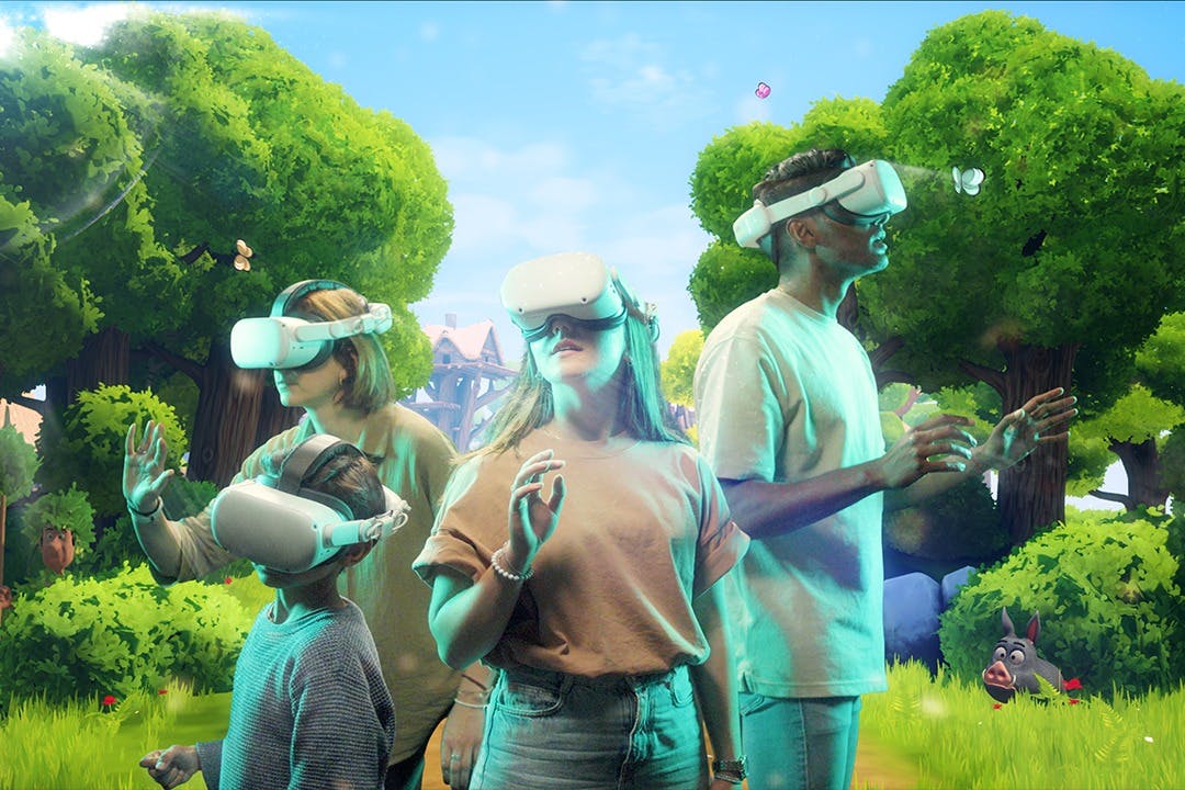 Family immersed in Asterix VR