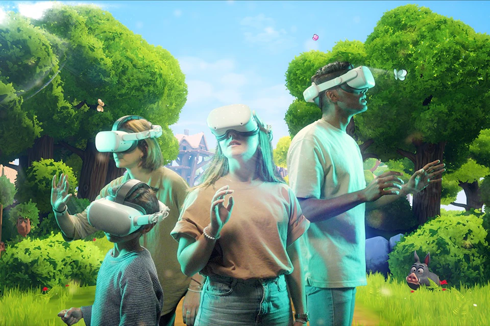 Family immersed in Asterix VR