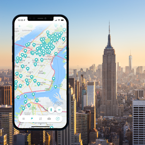 ニューヨークスマートフォン向けシティオーディオガイドアプリ(即日発券)