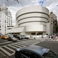 A picture of the Guggenheim building in New York from the outside