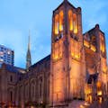 Grace Cathedral at dusk