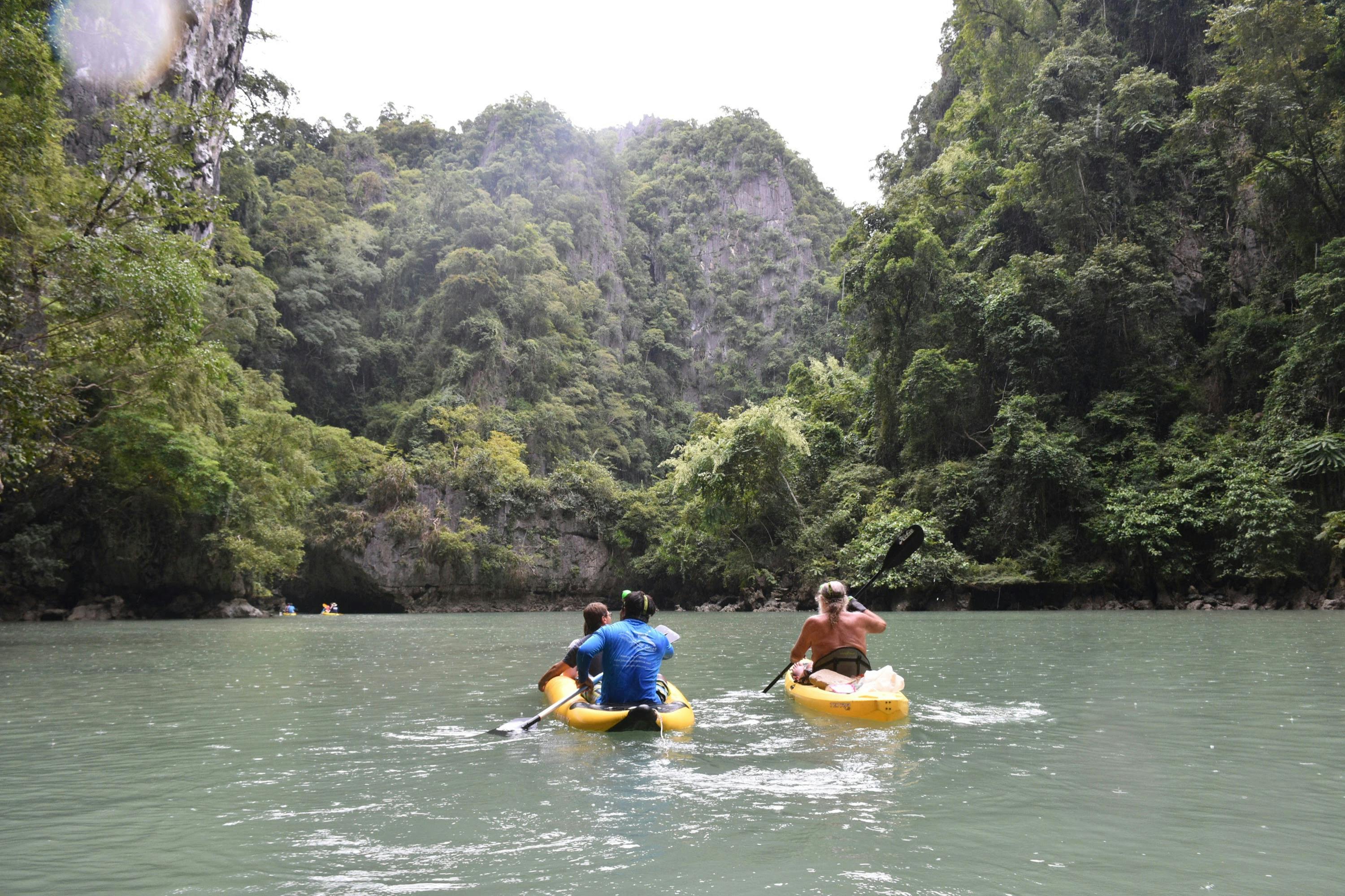 The lagoons in the inner of Panak Island can be only reached by kayak