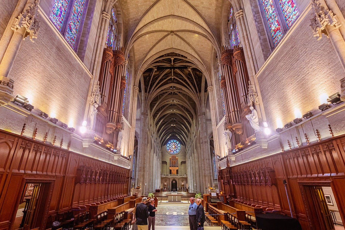 View of the Rose Window from the apse