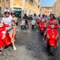 Our Vespa group on the streets of Rome