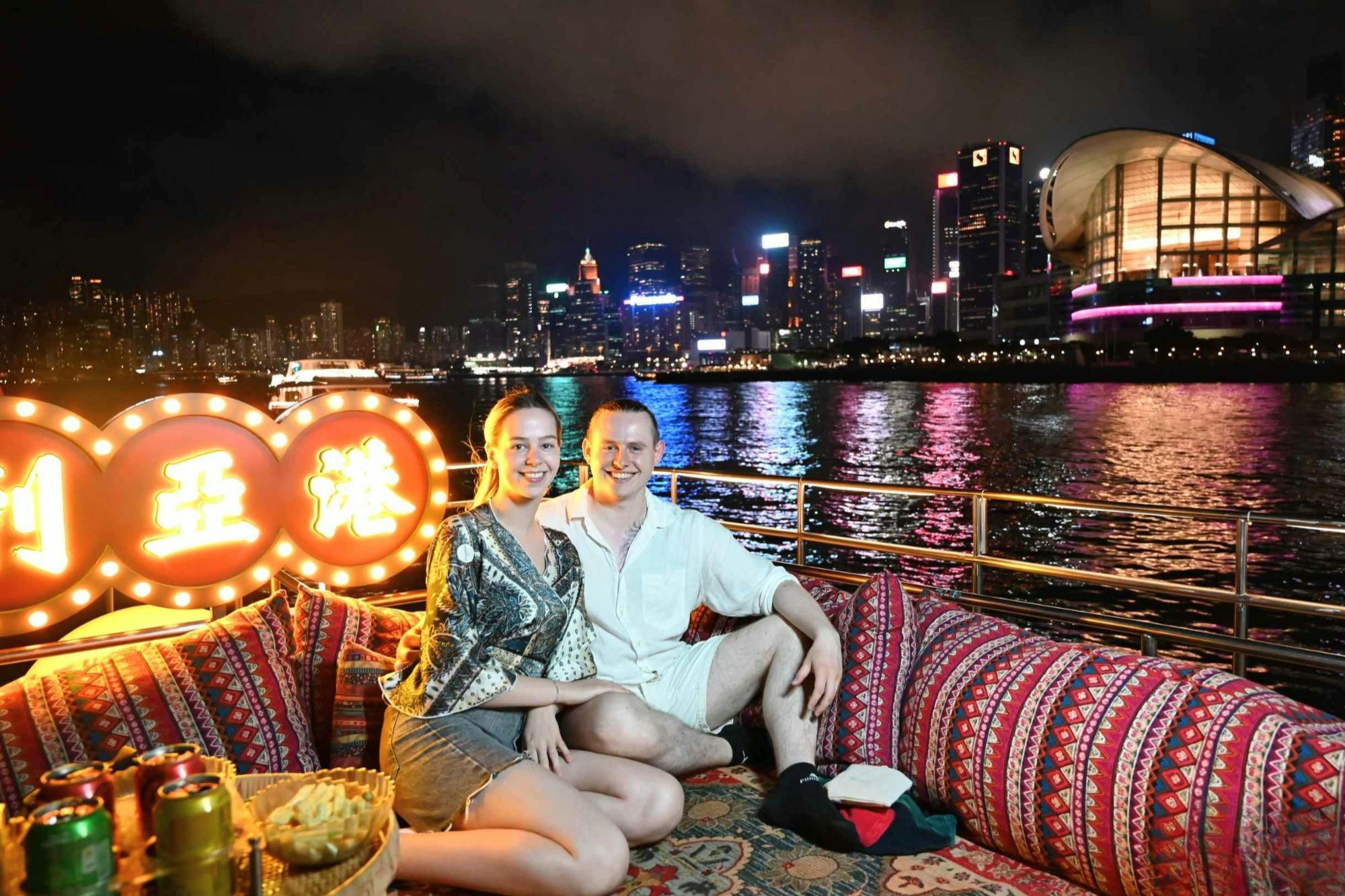 Hong Kong Victoria Harbour: Night Cruise with Unlimited Snacks & Drinks - Photo 7