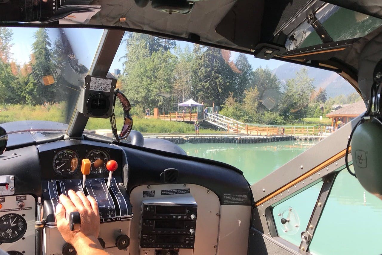 Pohled pilota na terminál whistleru