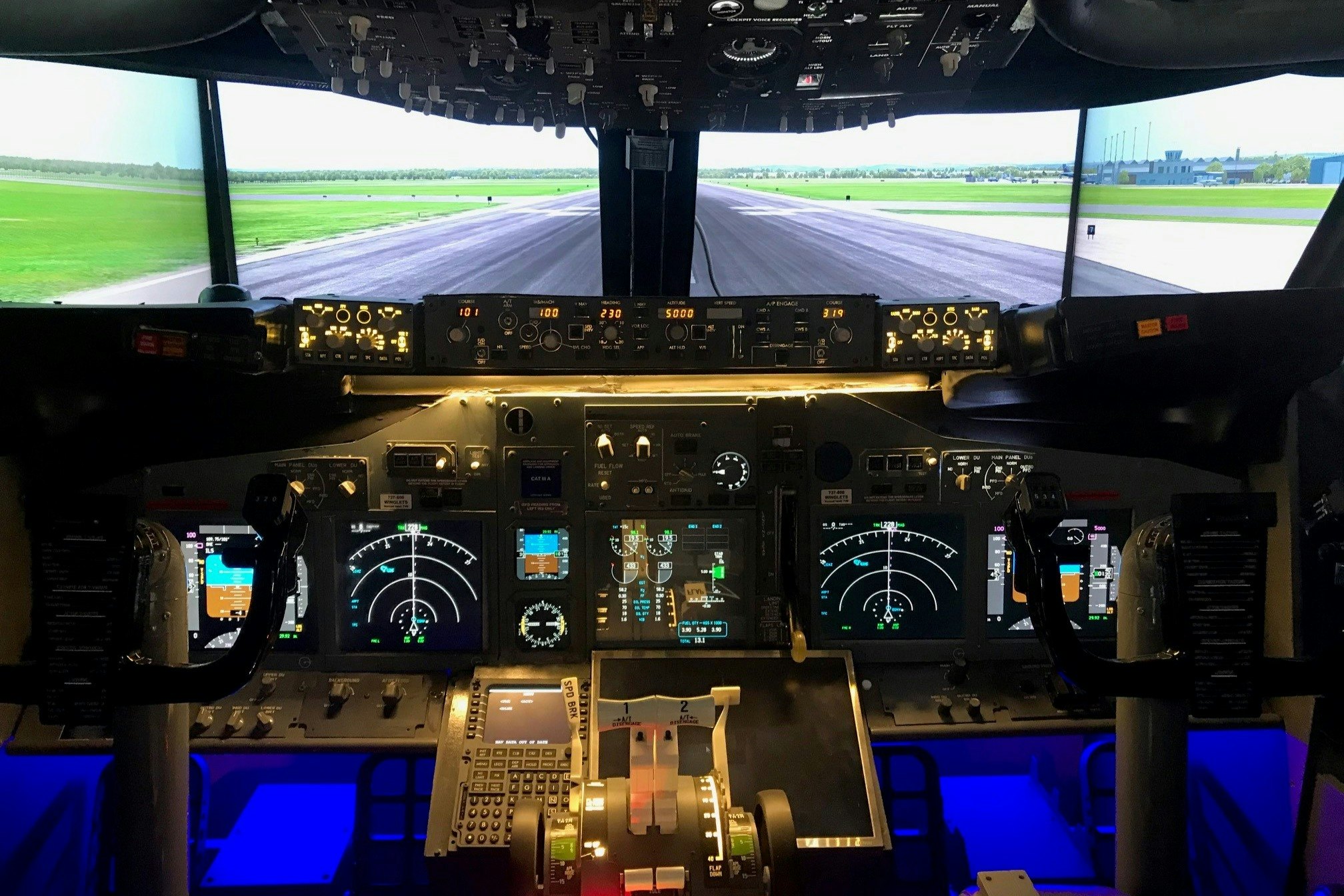 Experiência com o Boeing 737-800 Flight Simulator