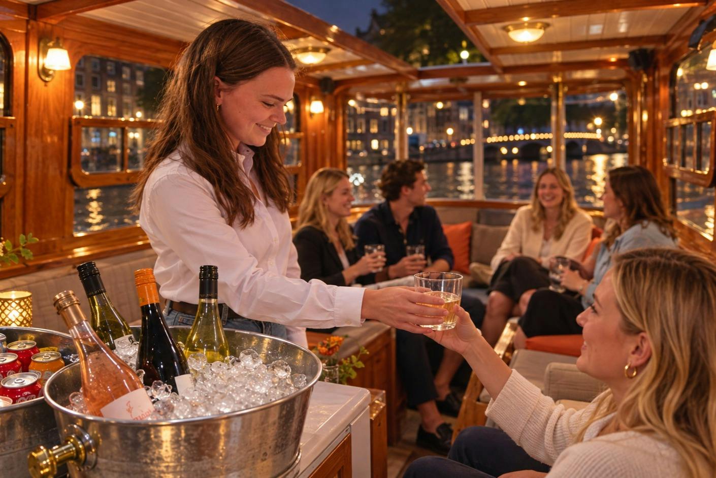 Amsterdam Light Festival: Saloon Boat Cruise + Optional Unlimited Drinks - Photo 4