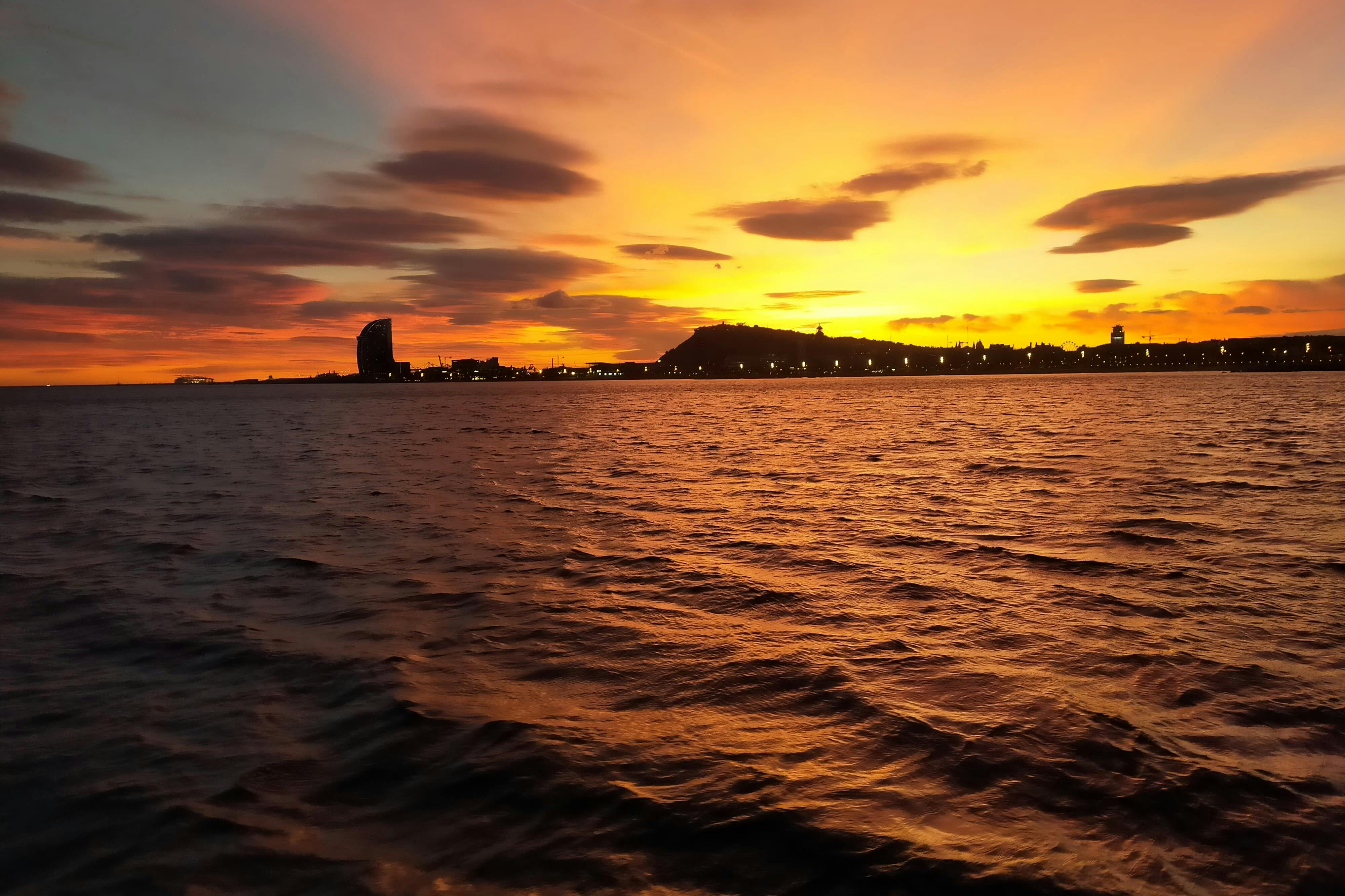 Coucher de soleil à Barcelone