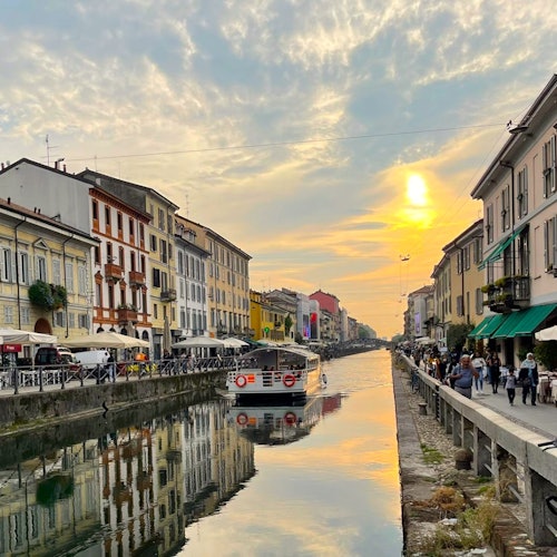 Sunset on The Navigli Canal