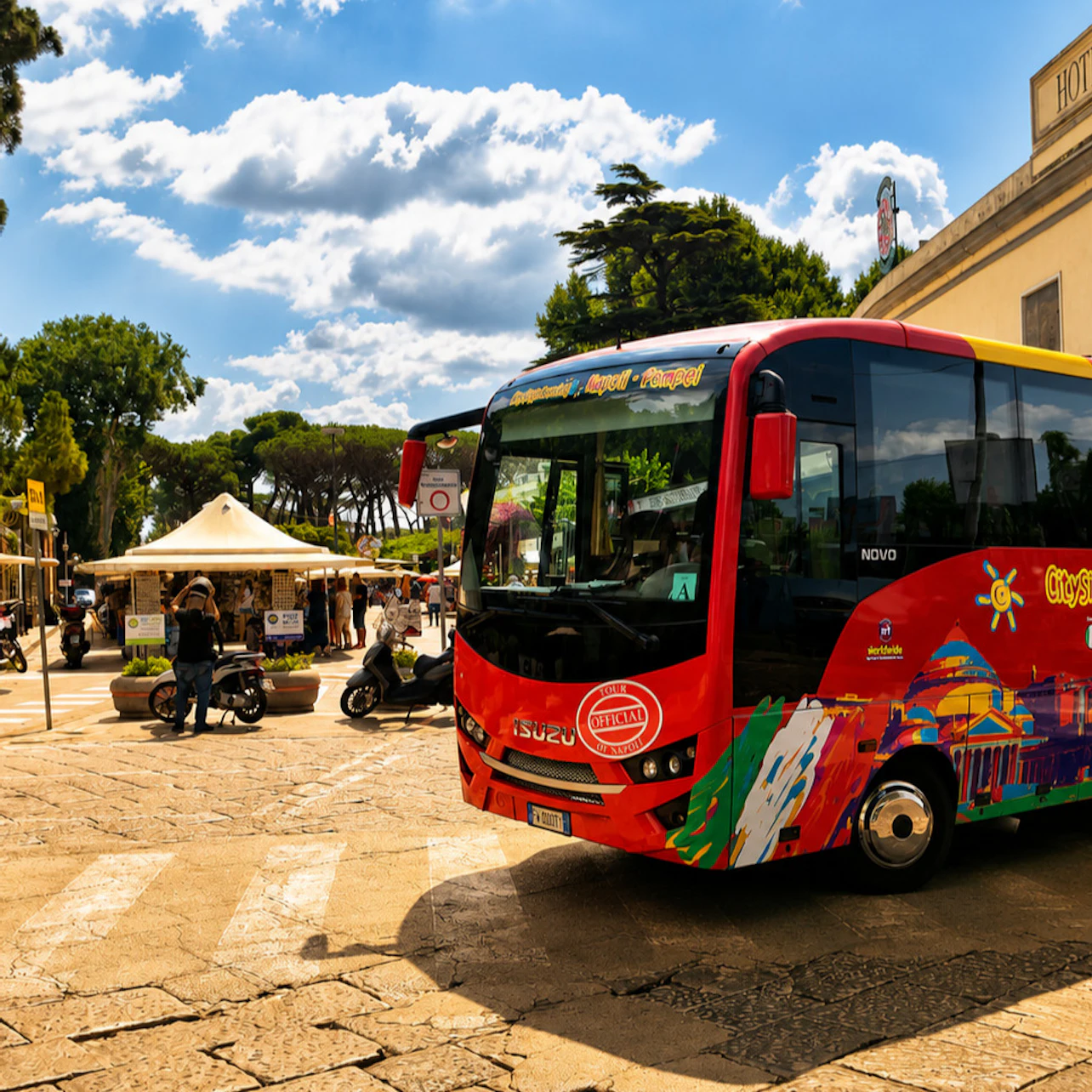 Transportation Only: Roundtrip by Shuttle Bus from Naples to Pompeii