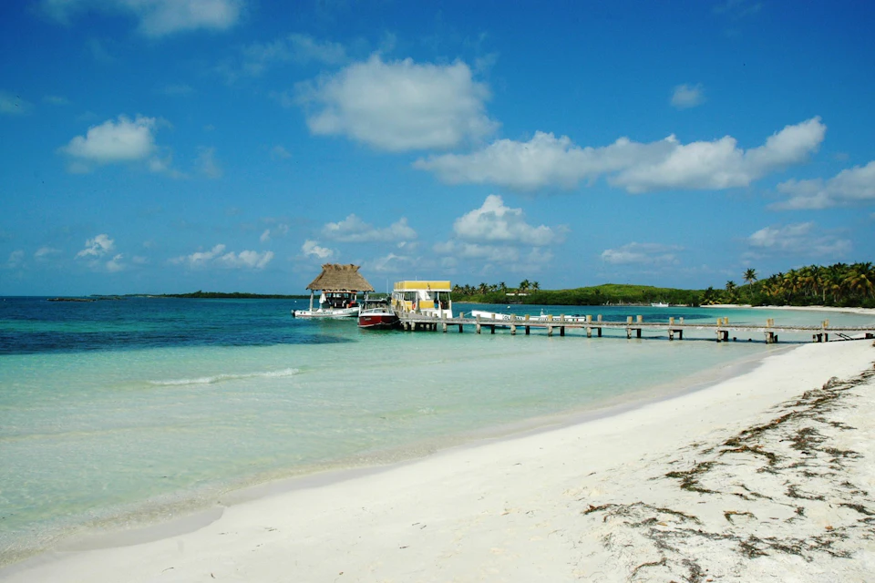 The small Marina at Contoy Island