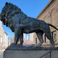 The North Lion at the entrance to The Art Institute.