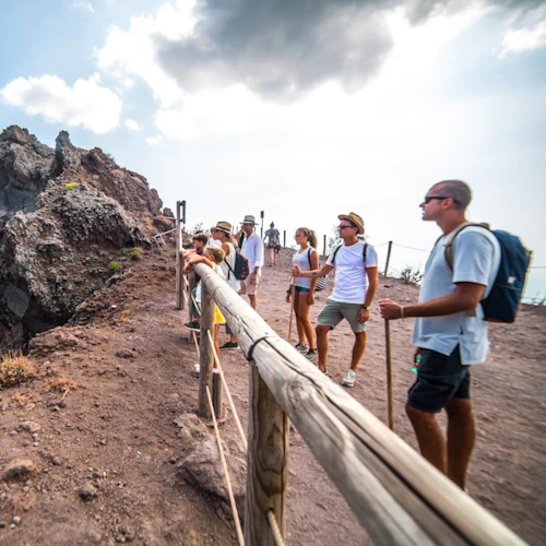 Längs berget Vesuvius väg