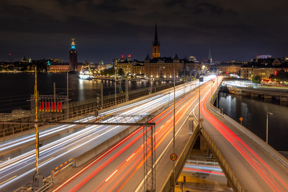 Light trails that we create during the tour