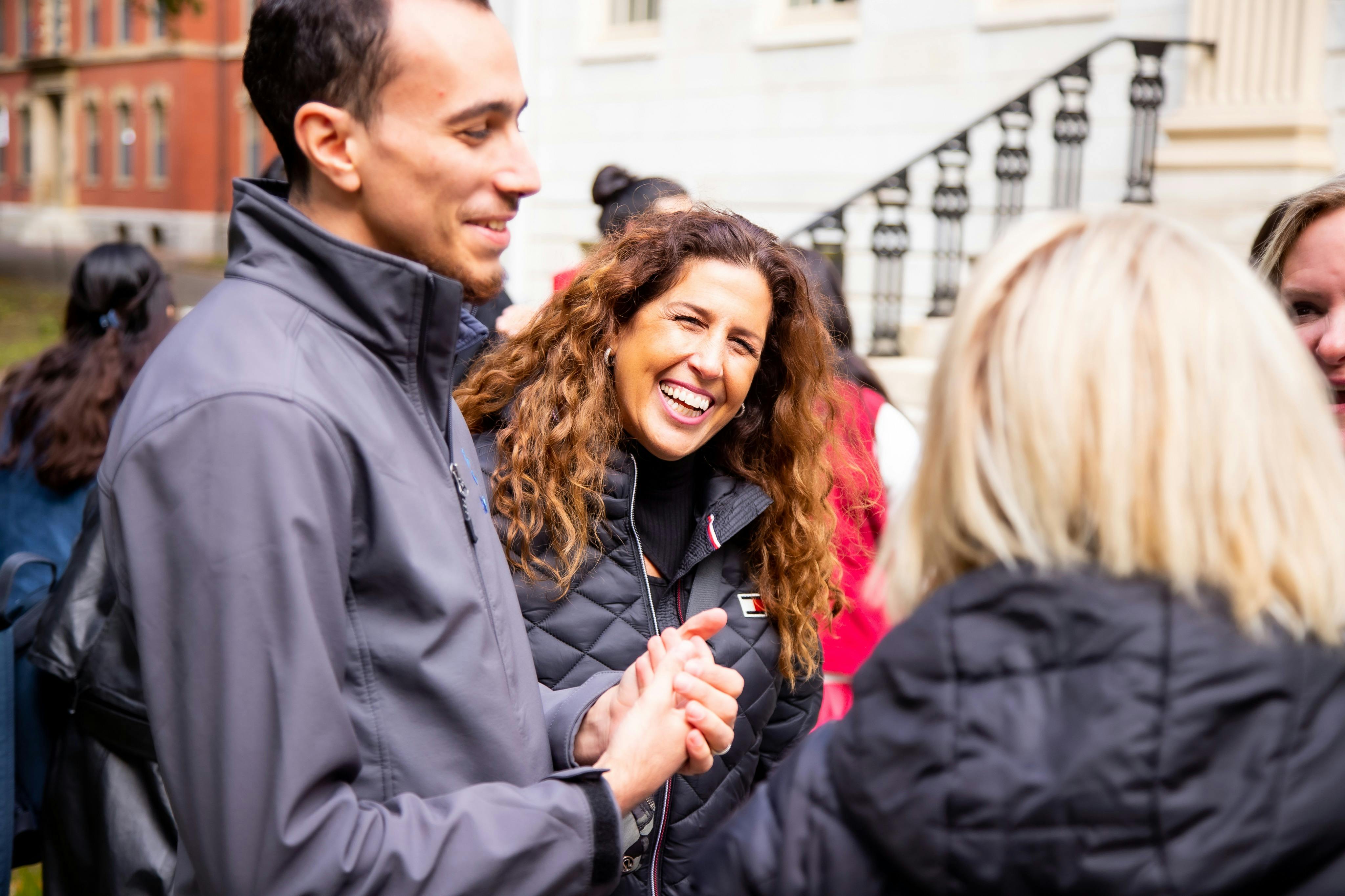 Guests greeting a See Sight Tours guide