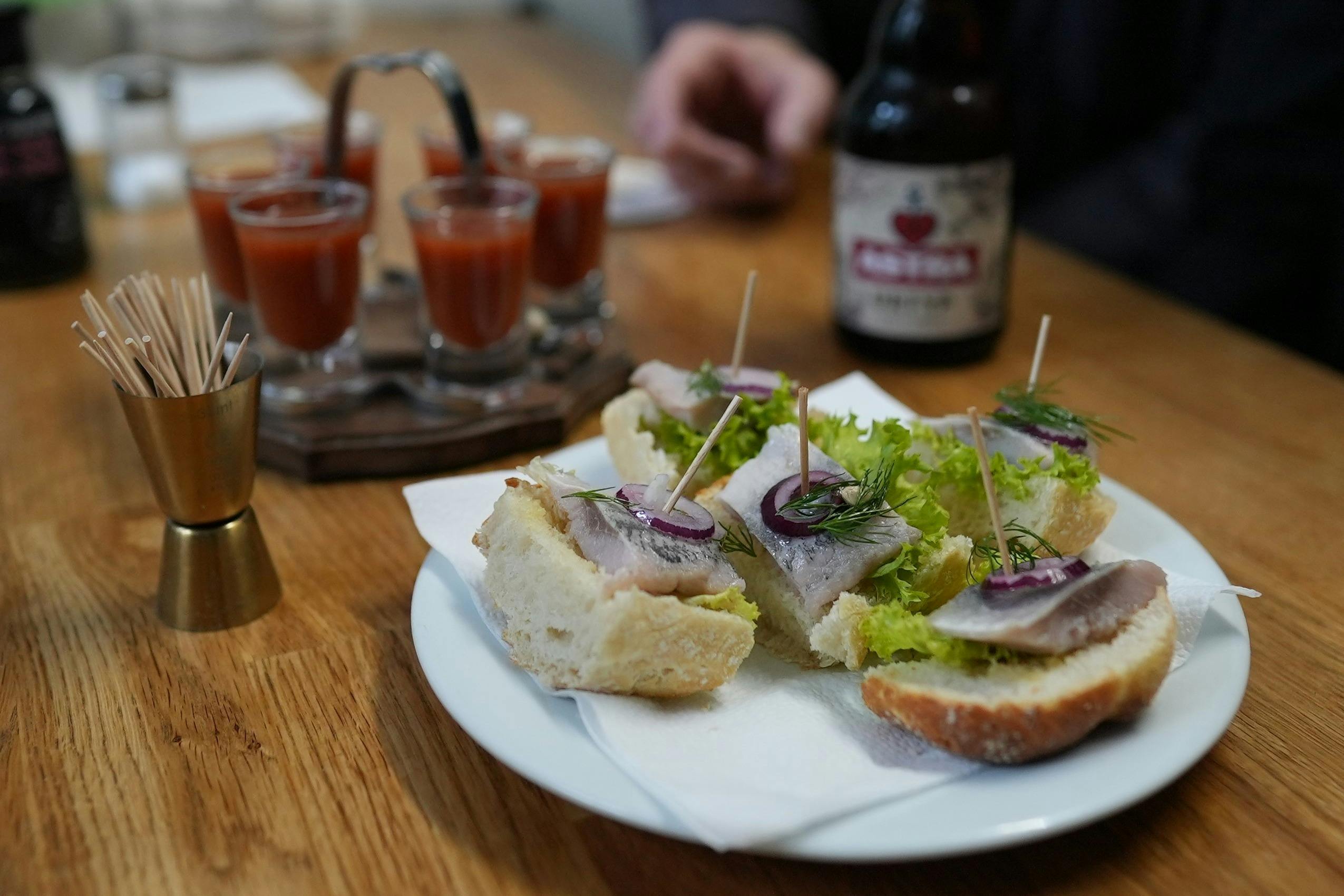 Prøveportion på deltagende snackbar