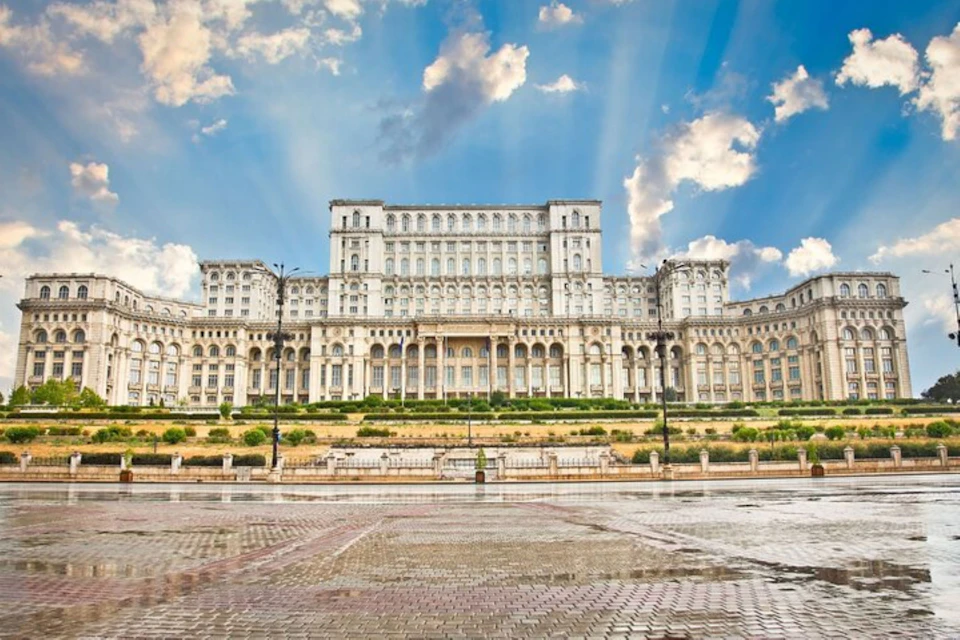 Palace of Parliament viewed from Constitution Square
