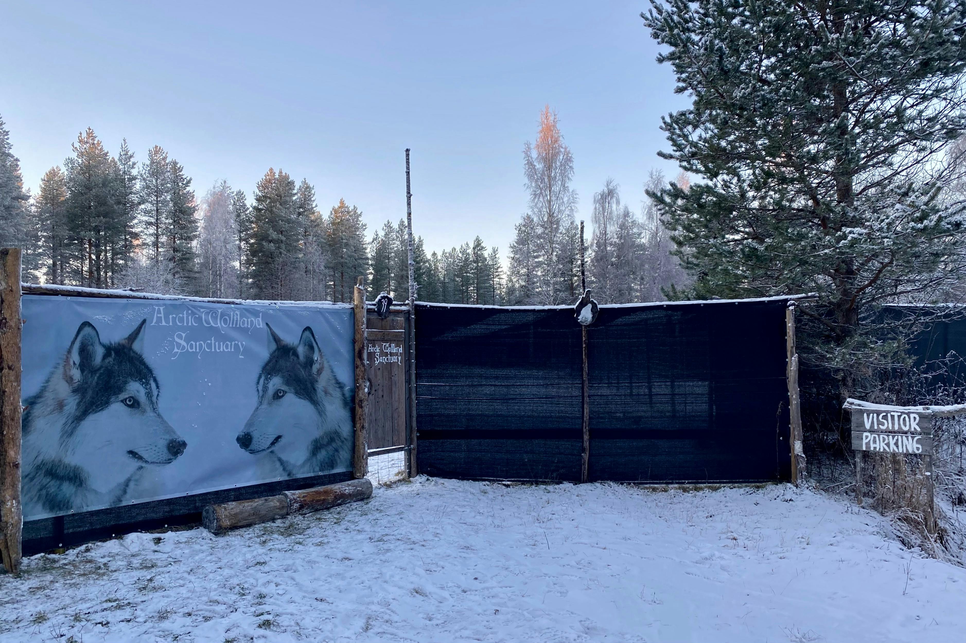 Χώρος στάθμευσης επισκεπτών του Καταφυγίου του Αρκτικού Βόλφλαντ/Σημείο συνάντησης